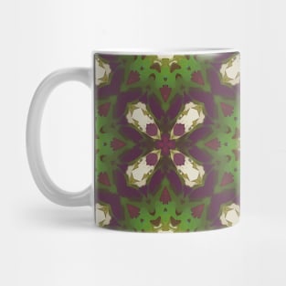 Purple Butterfly Wings, Receding Green Snowflake Pattern - WelshDesignsTP003 Mug